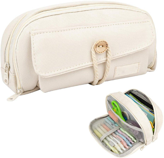 Pencil case - Large capacity pencil case - 21 x 11.5 x 5.5 cm - Pencil case for boys and girls - School supplies - Wit.