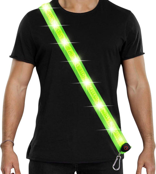 Running light - Chest light - Sports running light - Chest walking light - USB rechargeable - Running vest.