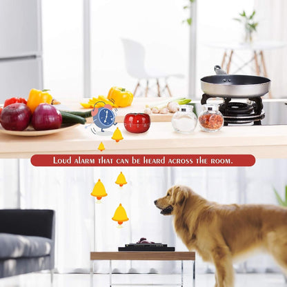 Mechanical Kitchen Timer with Tomato-Shaped Countdown