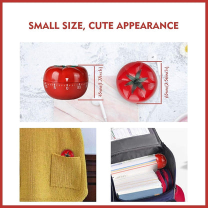 Mechanical Kitchen Timer with Tomato-Shaped Countdown