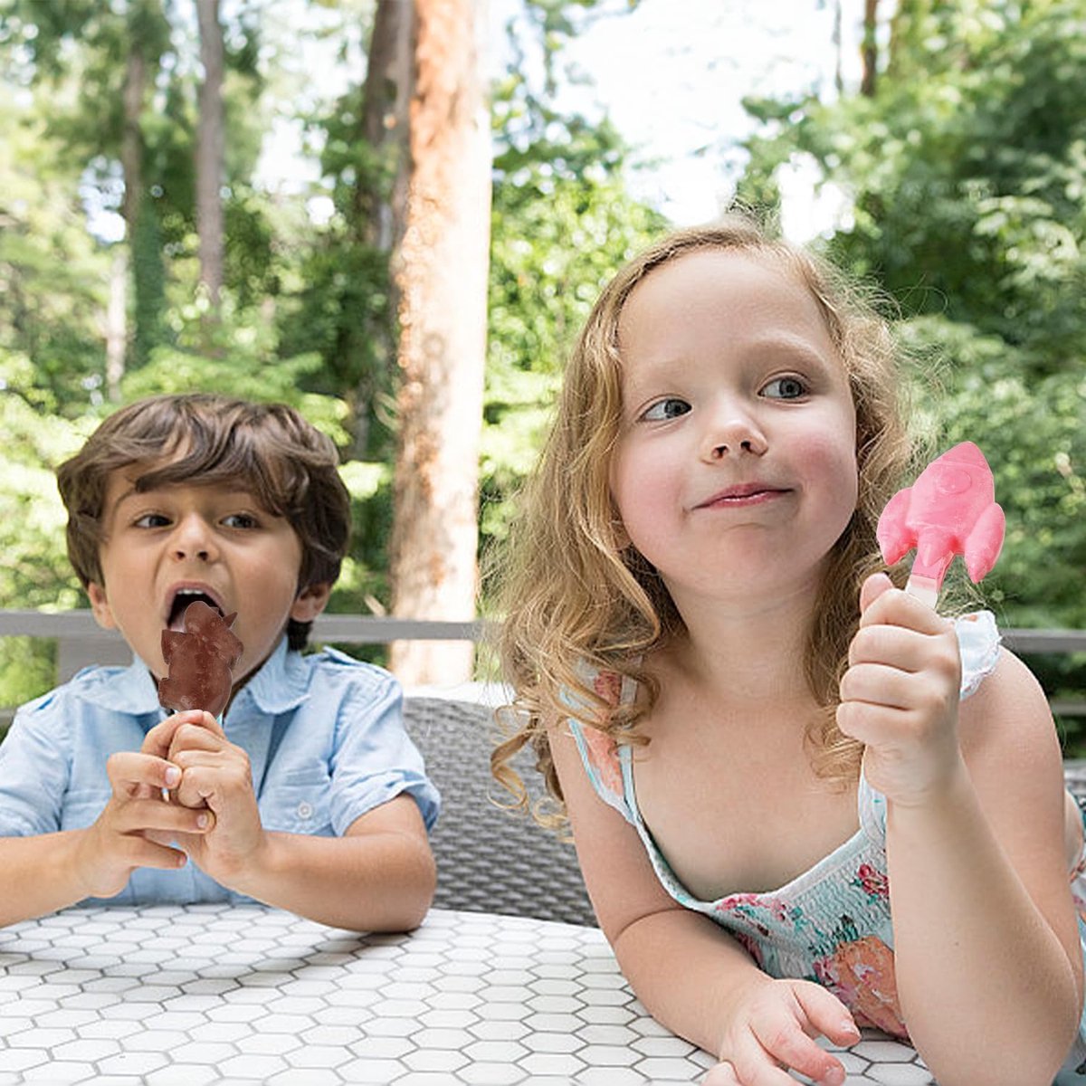Silicone Ice Pop Mold - Set of 2 Ice Pop Molds - 12 Ice Pops - Ice Pop Molds for Kids and Adults - Ice Pop Mold Set - BPA Free
