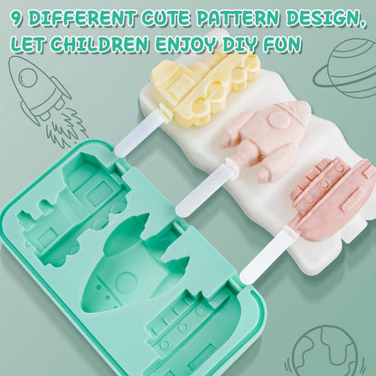 Silicone Ice Pop Mold - Set of 2 Ice Pop Molds - 12 Ice Pops - Ice Pop Molds for Kids and Adults - Ice Pop Mold Set - BPA Free