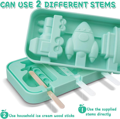 Silicone Ice Pop Mold - Set of 2 Ice Pop Molds - 12 Ice Pops - Ice Pop Molds for Kids and Adults - Ice Pop Mold Set - BPA Free