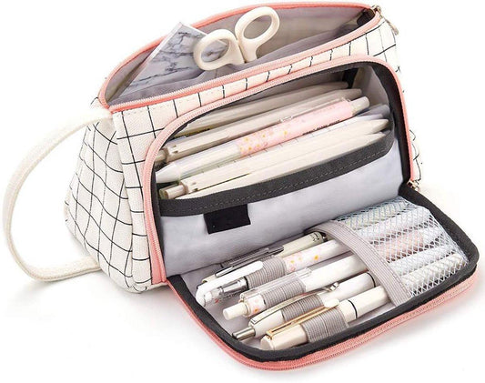Pencil case - Pencil case for boys - Pencil cases for girls - Pencil case for school - Large pencil case - High-capacity pencil case - Pencil case - Certified - For high school, university, office, student - Gift for girls.