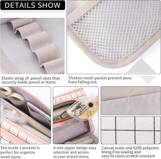 Pencil case - Pencil case for boys - Pencil cases for girls - Pencil case for school - Large pencil case - High-capacity pencil case - Pencil case - Certified - For high school, university, office, student - Gift for girls.