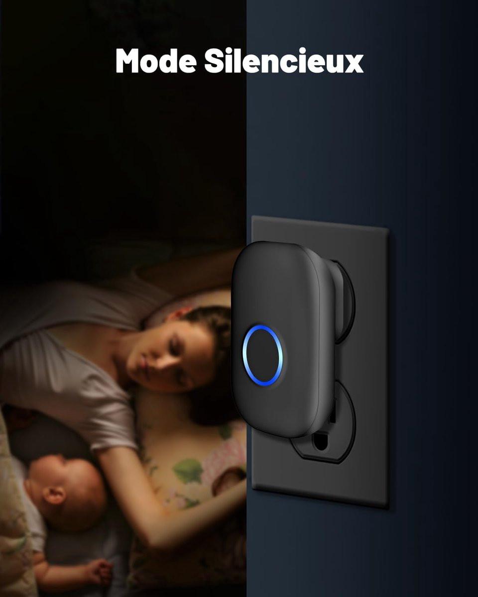Wireless Doorbell - Doorbells - Outdoor Wireless Doorbell - 150m Doorbell Range - IP44 Waterproof Electronic Doorbell - Doorbell Kit with Plug-in Receiver - Blue LED - Waterproof - For Home.