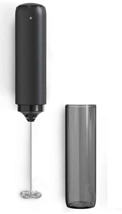 USB rechargeable electric milk frother for coffee, latte, cappuccino and hot chocolate, Black.