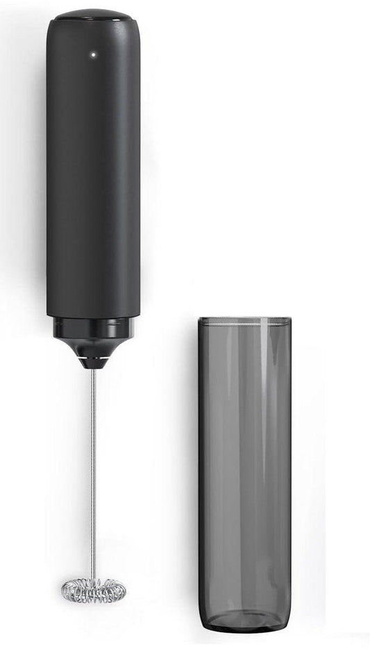 USB rechargeable electric milk frother for coffee, latte, cappuccino and hot chocolate, Black.