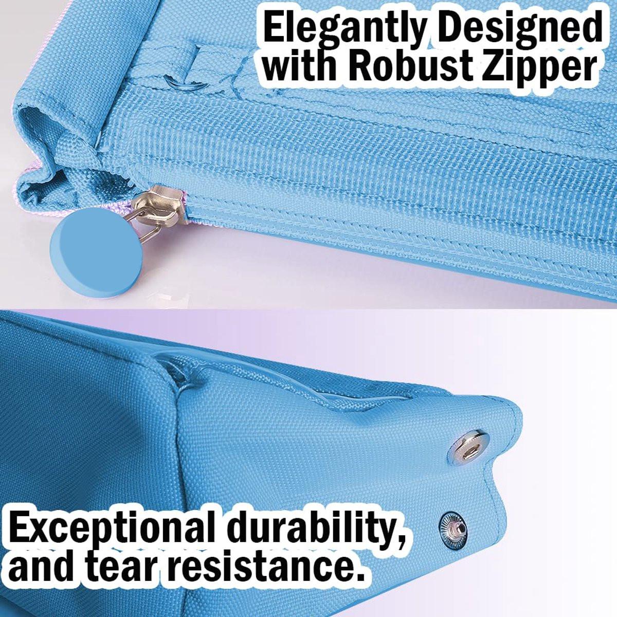 Pencil case - Pencil case - Storage bag - Pencil case - Boy's pencil case - Girl's pencil case - School cases - Portable school pencil case - 20x9x10cm - Blue.