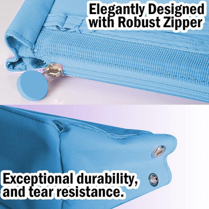 Pencil case - Pencil case - Storage bag - Pencil case - Boy's pencil case - Girl's pencil case - School cases - Portable school pencil case - 20x9x10cm - Blue.