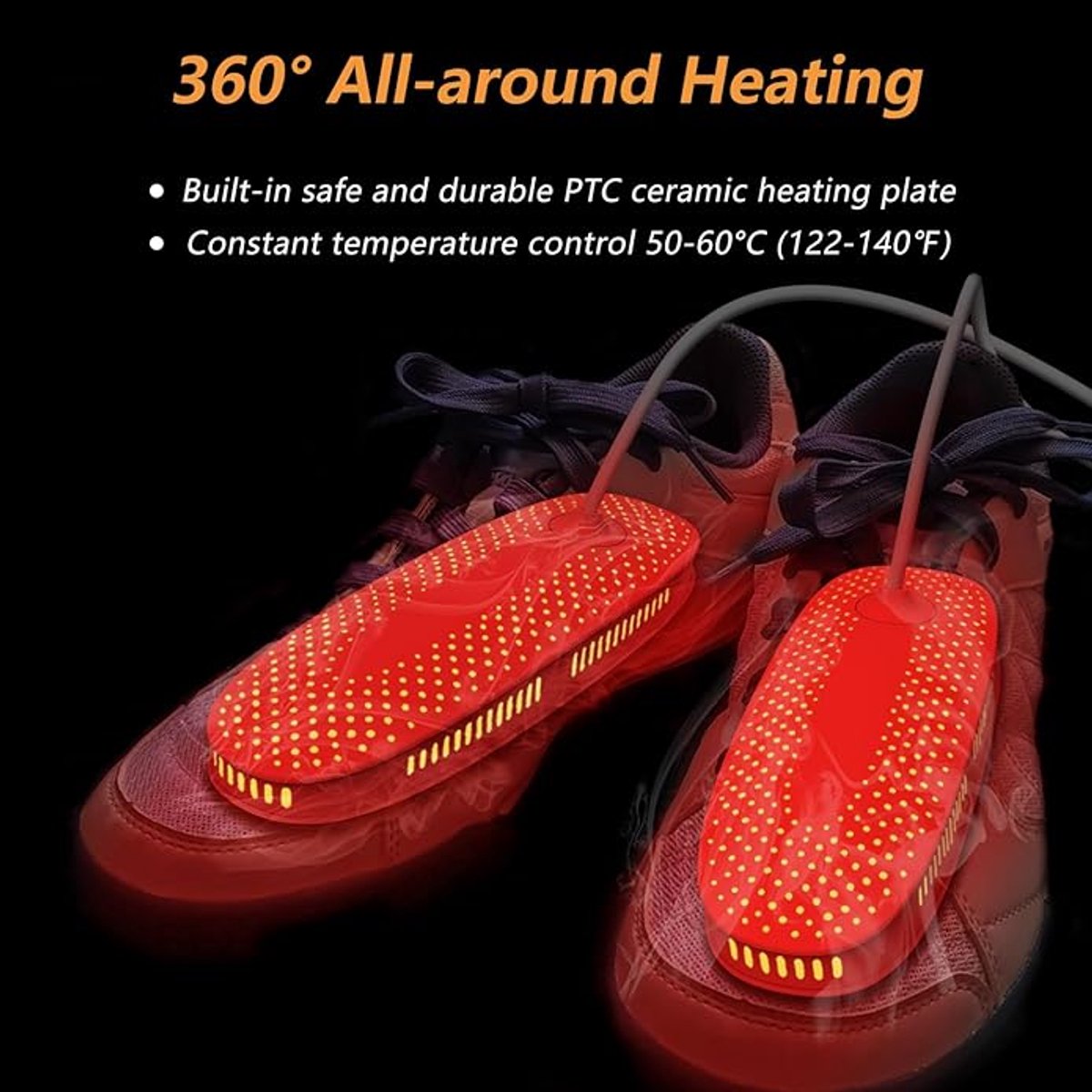 Shoe dryer - Women's shoes - Electric shoe dryer - Boot dryer - Boot warmer - Ozone deodorizer with timer function - No noise - Sturdy cord