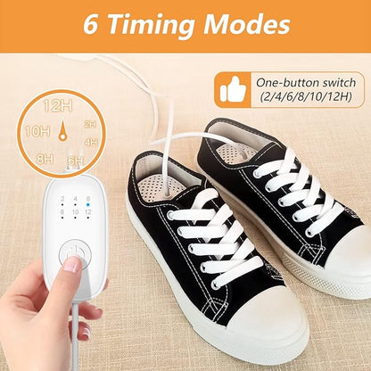 Shoe dryer - Women's shoes - Electric shoe dryer - Boot dryer - Boot warmer - Ozone deodorizer with timer function - No noise - Sturdy cord