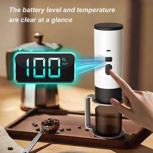 Coffee maker - Coffee machines - Portable coffee maker - 3-in-1 coffee maker - Portable electric espresso machine - Coffee maker for travel, camping, car, camper van, suitable (Wit).