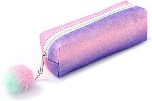 Pencil case - Pencil case for boys - Pencil case for girls - School pencil cases - School supplies - Large capacity rainbow glitter pencil case - Student desk storage box.