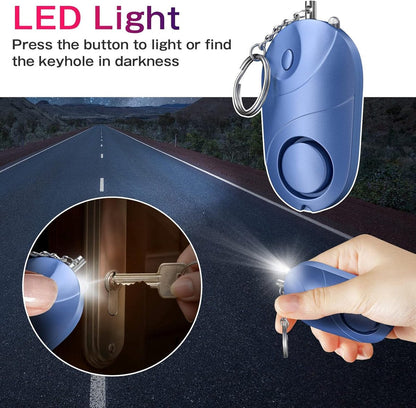 Panic Alarm - Personal Alarm - Personal Pocket Alarm - Keychain Siren - Safe Audible Personal Security Alarm - 130 dB with LED Light - For Children, Women and the Elderly (Black).