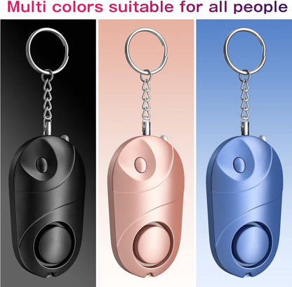 Panic Alarm - Personal Alarm - Personal Pocket Alarm - Keychain Siren - Safe Audible Personal Security Alarm - 130 dB with LED Light - For Children, Women and the Elderly (Black).