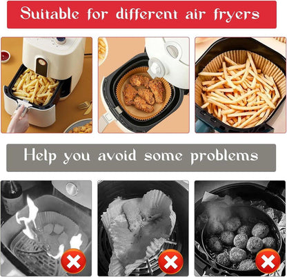 2 pcs Airfryer Silicone Magnetic Loops - Parchment Paper and Disposable Liners - Airfryer Silicone Magnetic Strips - Ideal for Airfryer Accessories - Prevents the paper from burning on contact with the heating element - Red.