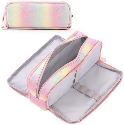 Pencil Case - Large Pencil Case - Boy's Pencil Case - Girl's Pencil Case - School Pencil Cases - School Supplies - with 3 Compartments - for Girls and Boys - Office - Makeup Gift.
