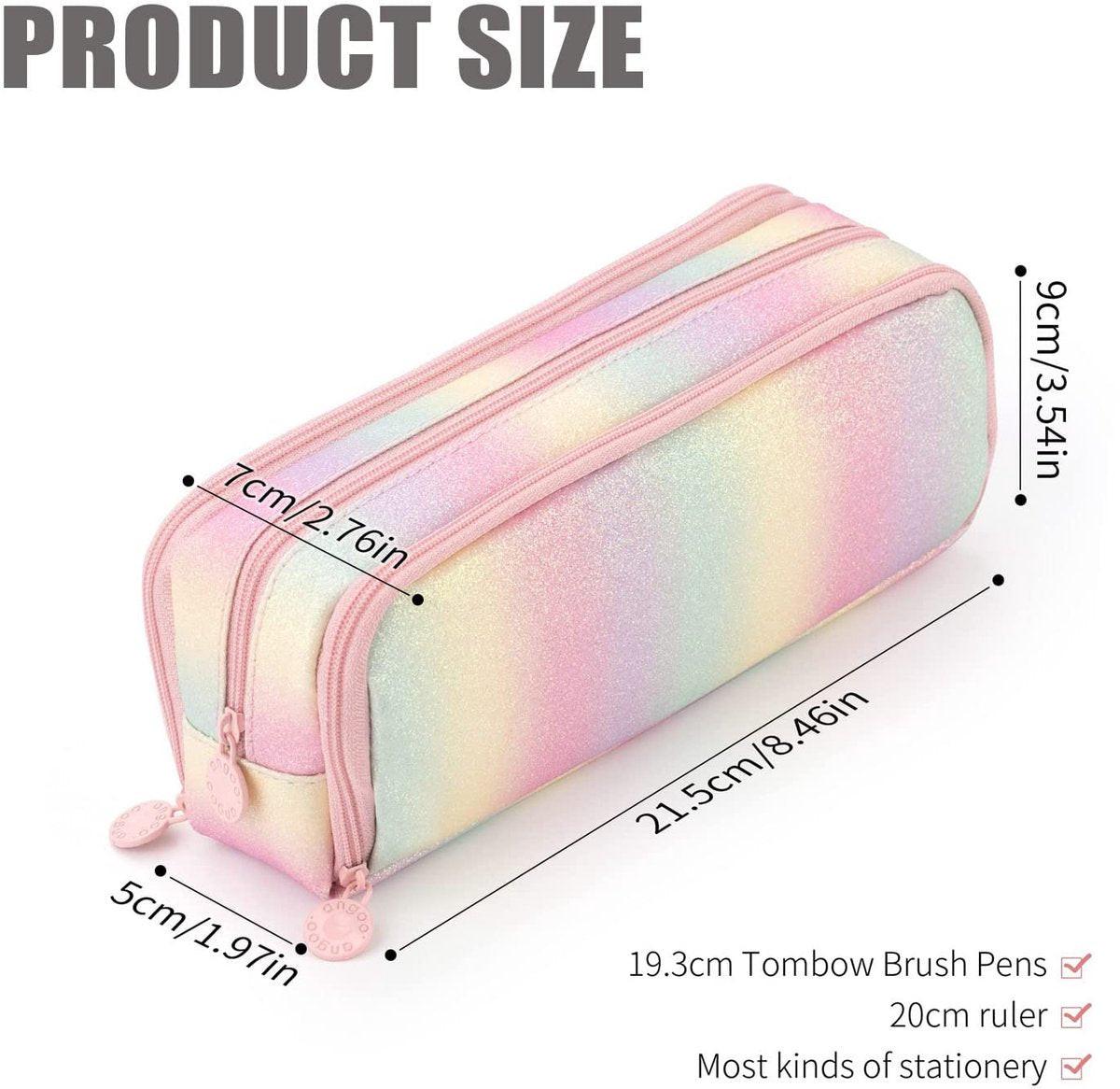 Pencil Case - Large Pencil Case - Boy's Pencil Case - Girl's Pencil Case - School Pencil Cases - School Supplies - with 3 Compartments - for Girls and Boys - Office - Makeup Gift.
