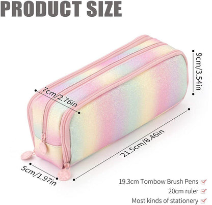 Pencil Case - Large Pencil Case - Boy's Pencil Case - Girl's Pencil Case - School Pencil Cases - School Supplies - with 3 Compartments - for Girls and Boys - Office - Makeup Gift.