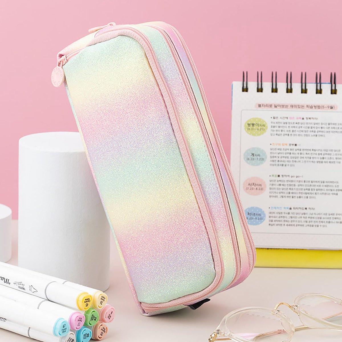 Pencil Case - Large Pencil Case - Boy's Pencil Case - Girl's Pencil Case - School Pencil Cases - School Supplies - with 3 Compartments - for Girls and Boys - Office - Makeup Gift.