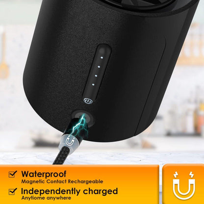Portable Blender - Blender - Mini Blender - On-the-Go Blender - Mini Juicer - Smoothie Maker - 450 ml - For milkshakes and smoothies, 6-blade mini blender, mini blender, magnetic charger - Black.