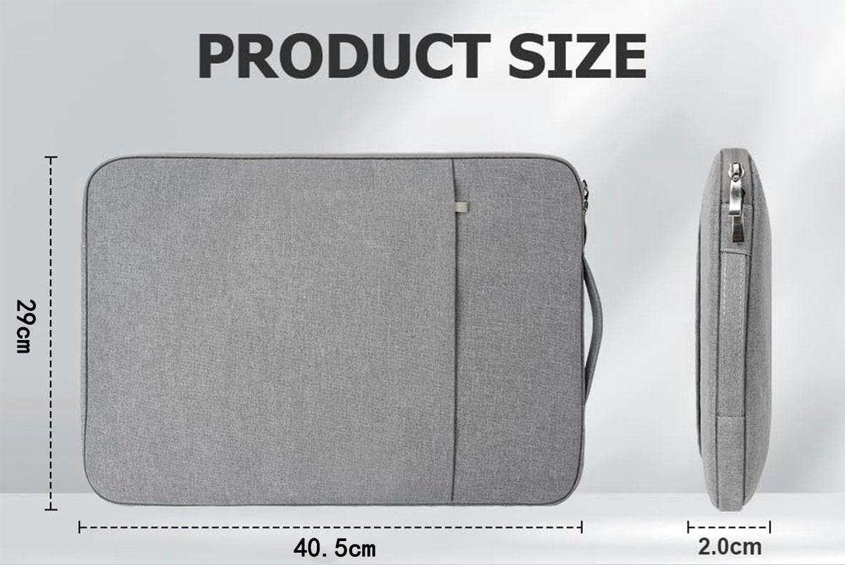 15.6-inch Laptop Sleeve - Grijs - Waterproof - Shockproof - Scratch-resistant - Splash-proof - Laptop Sleeve - Grijs.