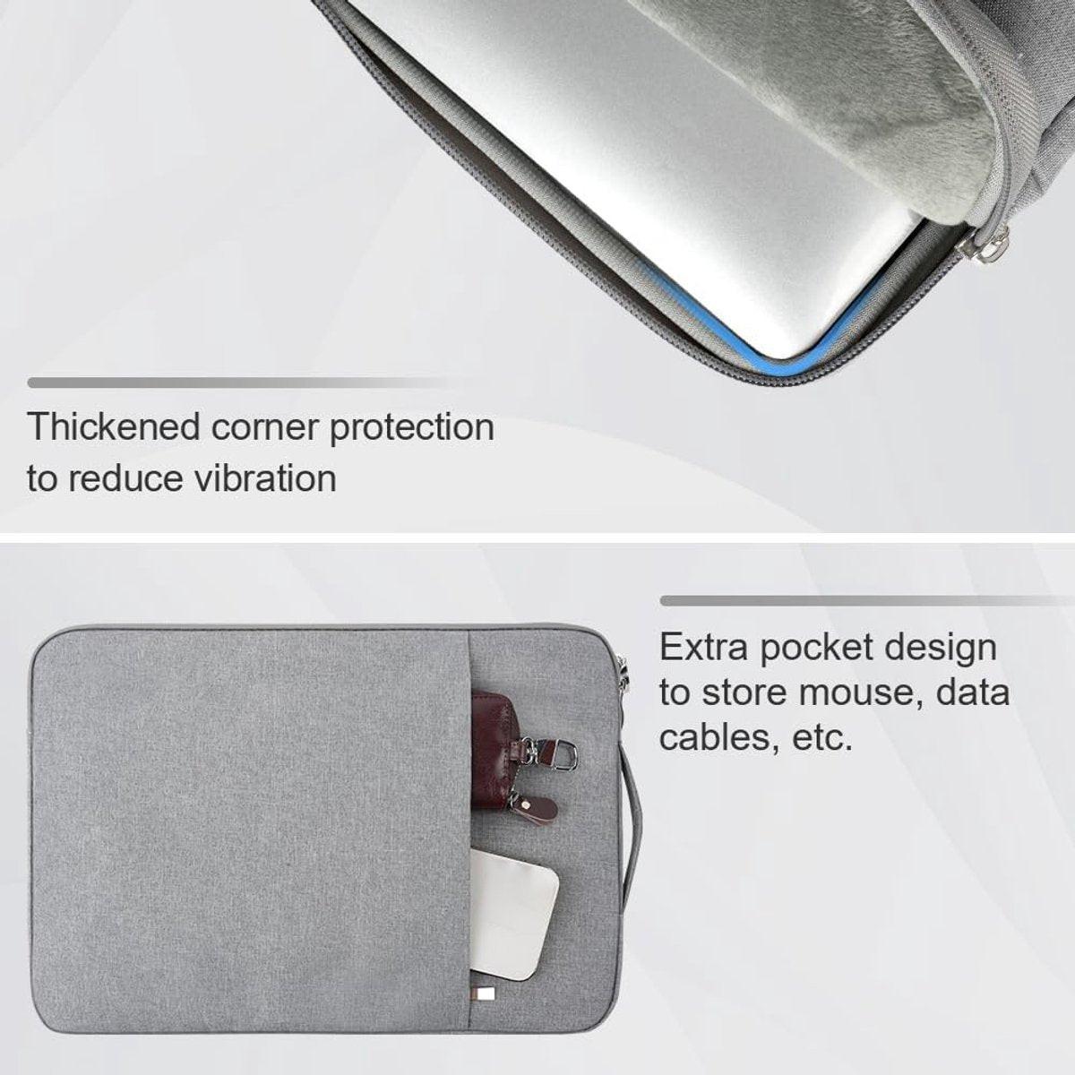 15.6-inch Laptop Sleeve - Grijs - Waterproof - Shockproof - Scratch-resistant - Splash-proof - Laptop Sleeve - Grijs.