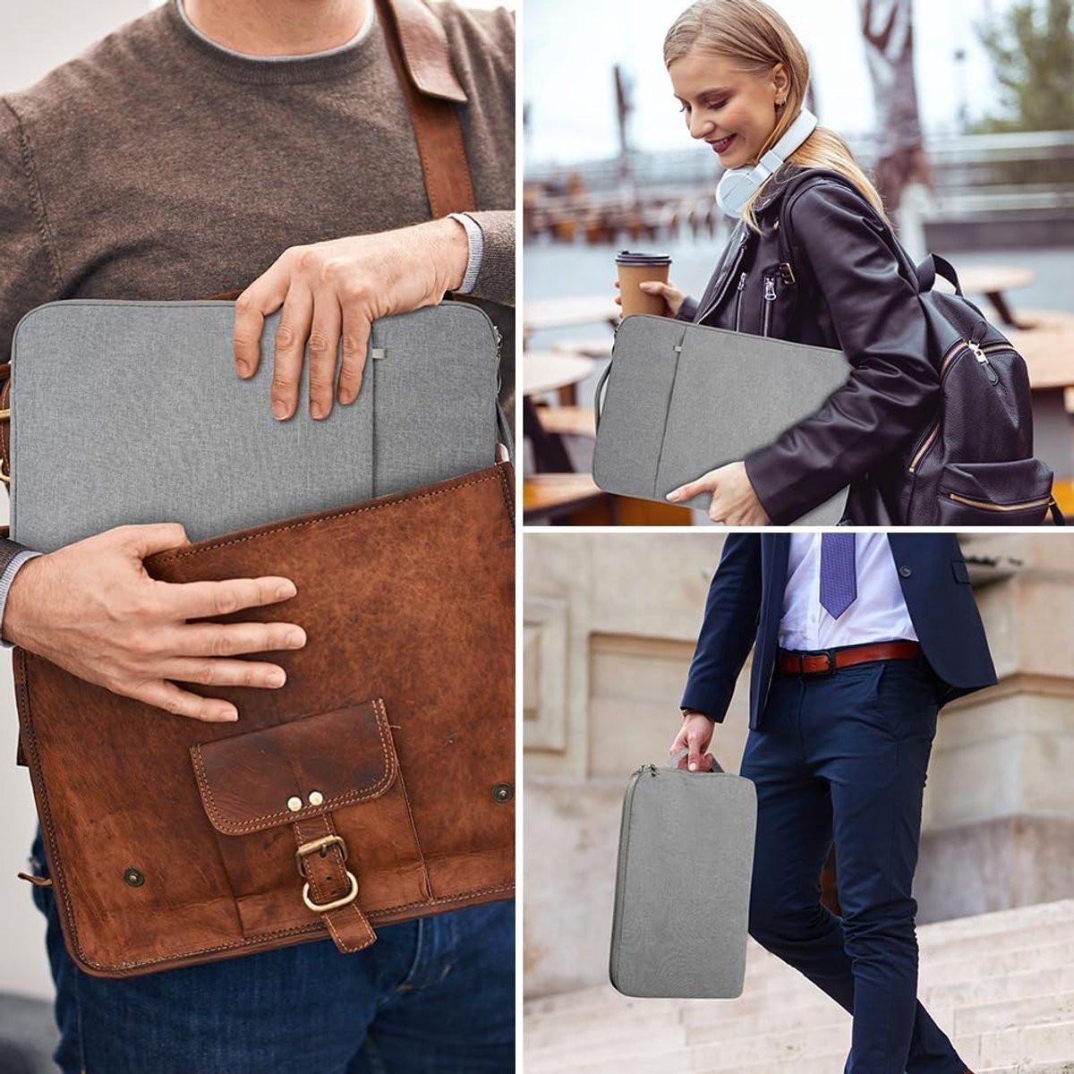 15.6-inch Laptop Sleeve - Grijs - Waterproof - Shockproof - Scratch-resistant - Splash-proof - Laptop Sleeve - Grijs.