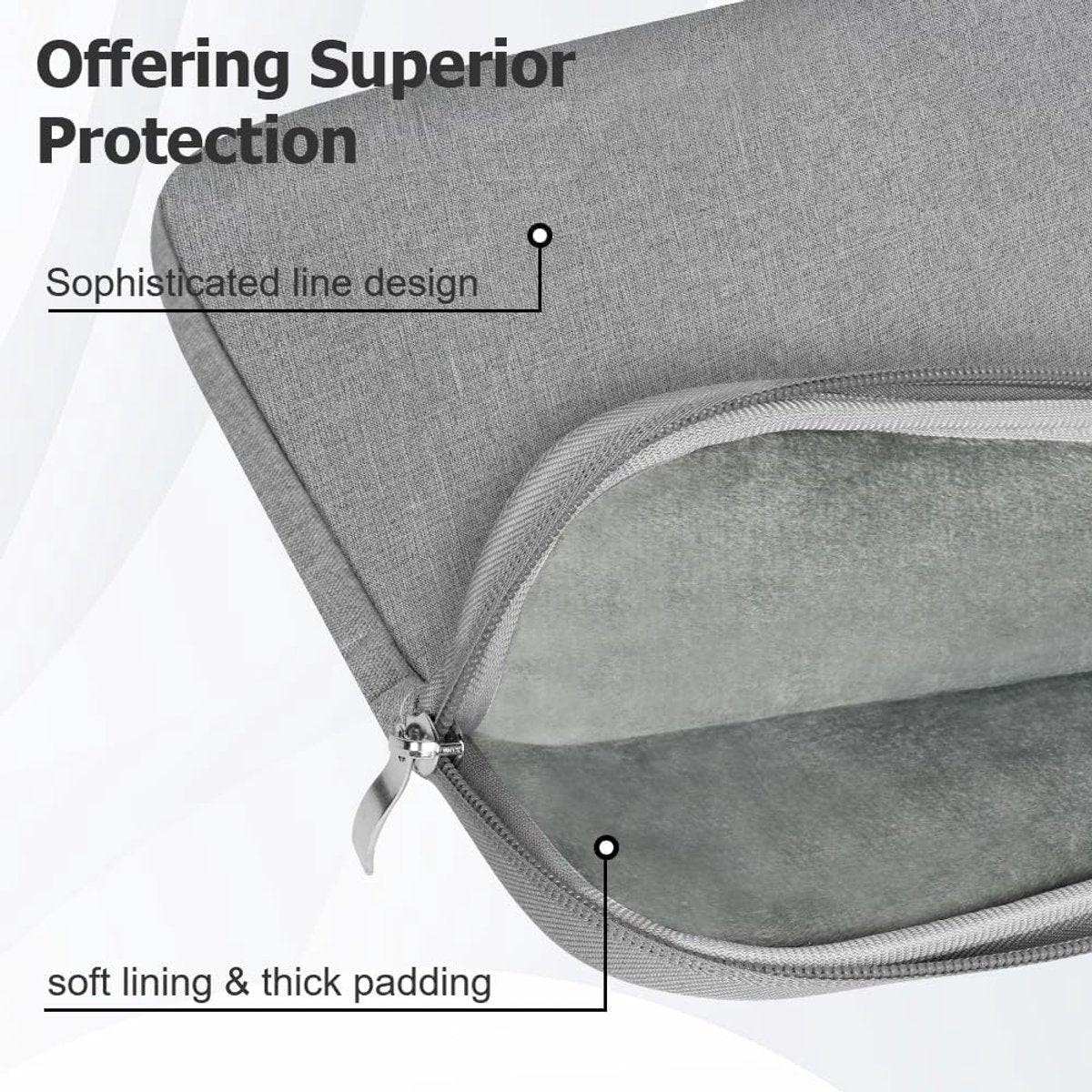 15.6-inch Laptop Sleeve - Grijs - Waterproof - Shockproof - Scratch-resistant - Splash-proof - Laptop Sleeve - Grijs.
