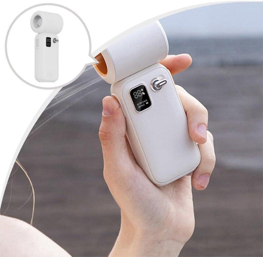 Fan - Small fan - Lightweight portable fan with intelligent airflow control and 3600 mAh battery for cooling anytime (Apricot).