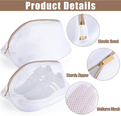 Laundry bag - Packing cubes - Laundry net - Women's shoe bag - Laundry bags with zipper - Compression zippered storage cubes - Reusable - 2 pieces - Shoe protector - Clothes