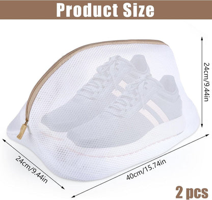 Laundry bag - Packing cubes - Laundry net - Women's shoe bag - Laundry bags with zipper - Compression zippered storage cubes - Reusable - 2 pieces - Shoe protector - Clothes