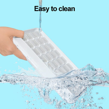Frozen Ice Cube Trays - Food Grade Ice Cube Molds with Lids - Ice Cube Molds - 2 Layers, Blue - Releases all ice cubes in one second - Ice Cube Molds