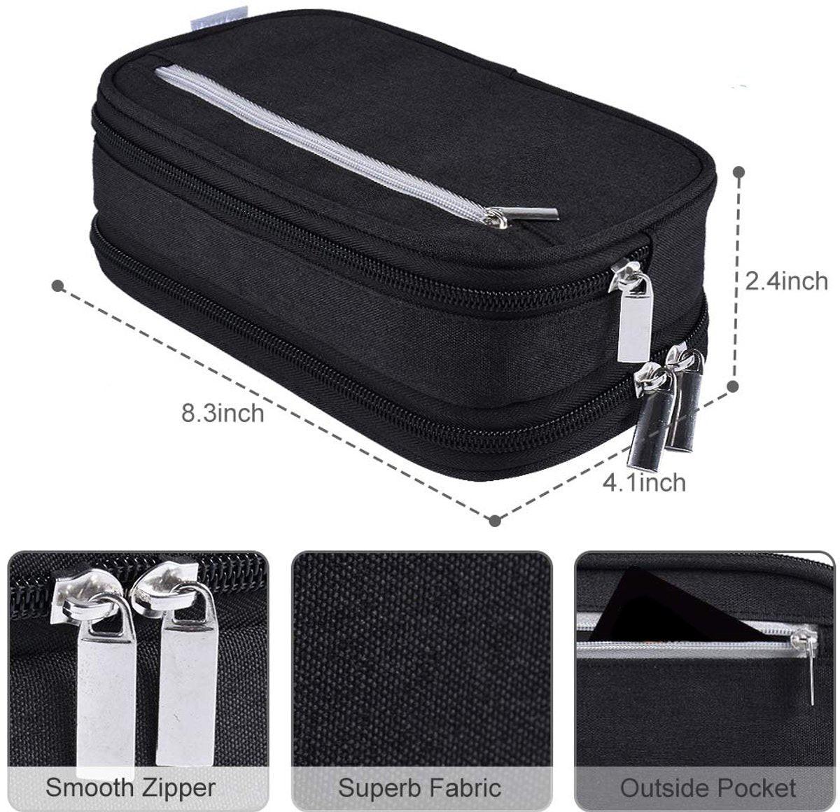 Large Capacity Pencil Case - School Pencil Case - Storage Case - Large Capacity Pencil Case for Boys and Girls - Student Office Supplies - Black.