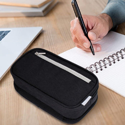 Large Capacity Pencil Case - School Pencil Case - Storage Case - Large Capacity Pencil Case for Boys and Girls - Student Office Supplies - Black.