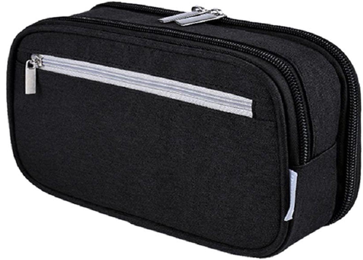 Large Capacity Pencil Case - School Pencil Case - Storage Case - Large Capacity Pencil Case for Boys and Girls - Student Office Supplies - Black.