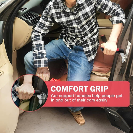 2 pcs Car Support Handles for Elderly, Emergency Hammer, Vehicle Door Handle Assistance, Blue.