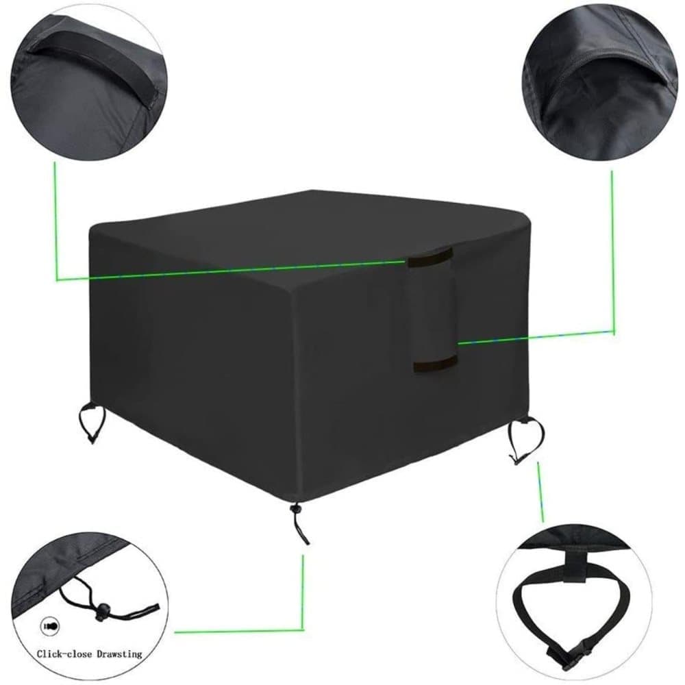 Waterproof 420D Oxford Outdoor Furniture Cover UV Dust Protection for Tables Chairs and Grill, 76 cm x 76 cm x 63 cm