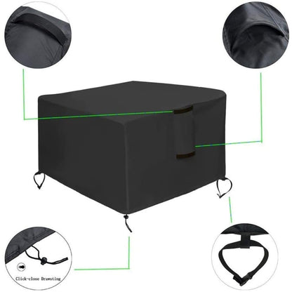 Waterproof 420D Oxford Outdoor Furniture Cover UV Dust Protection for Tables Chairs and Grill, 76 cm x 76 cm x 63 cm