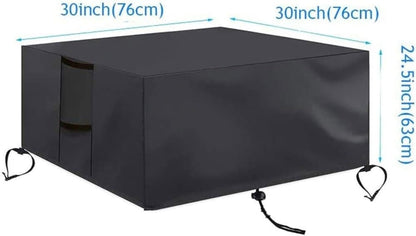 Waterproof 420D Oxford Outdoor Furniture Cover UV Dust Protection for Tables Chairs and Grill, 76 cm x 76 cm x 63 cm