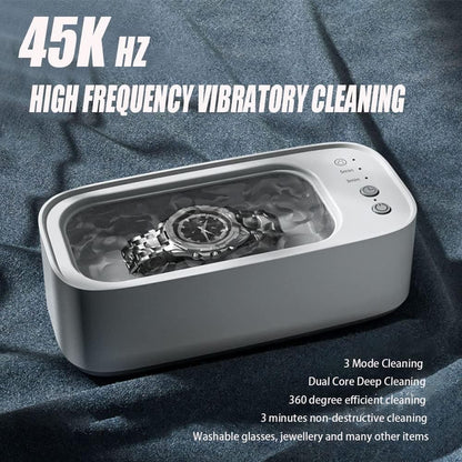 45000 Hz Ultrasonic Cleaner for Glasses Jewelry Dentures with 3 Cleaning Modes, Green