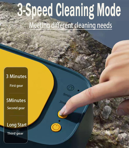 45000 Hz Ultrasonic Cleaner for Glasses Jewelry Dentures with 3 Cleaning Modes, Green