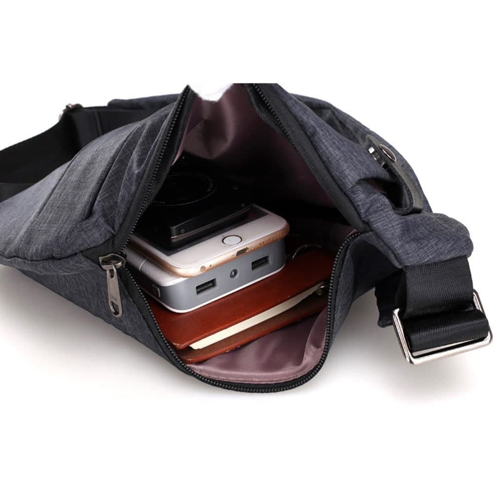 Anti-Theft Shoulder Bag Waterproof with Multiple Compartments, Unisex for Sports Travel and Excursions, Gold