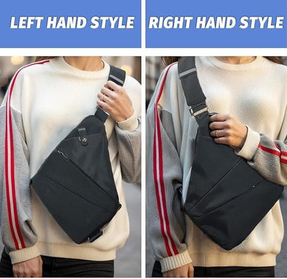 Anti-Theft Shoulder Bag Waterproof with Multiple Compartments, Unisex for Sports Travel and Excursions, Gold