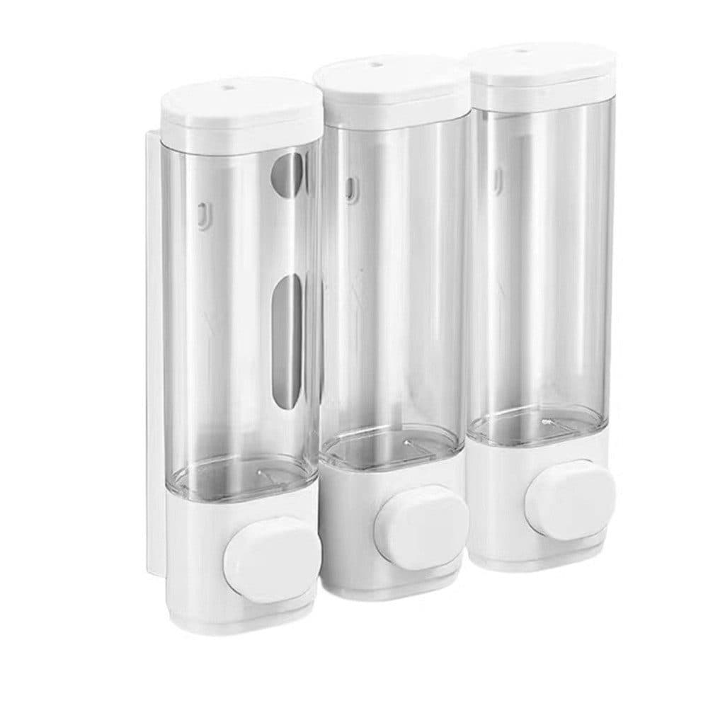 3-Pack Wall Mounted Soap Dispenser for Shampoo & Soap, 300ml x3, Gold
