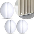 3-pack shower curtain magnets with silicone cover, rustproof and silent, prevents curtain from blowing up, 1.5 inches