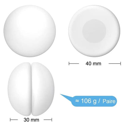 3-pack shower curtain magnets with silicone cover, rustproof and silent, prevents curtain from blowing up, 1.5 inches