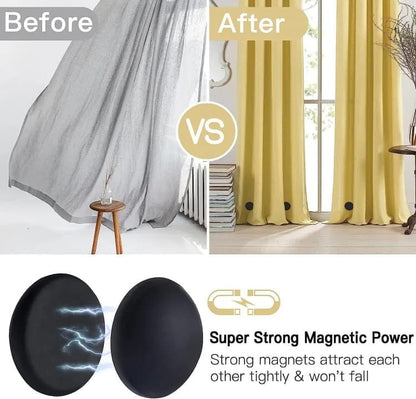 3-pack shower curtain magnets with silicone cover, rustproof and silent, prevents curtain from blowing up, 1.5 inches