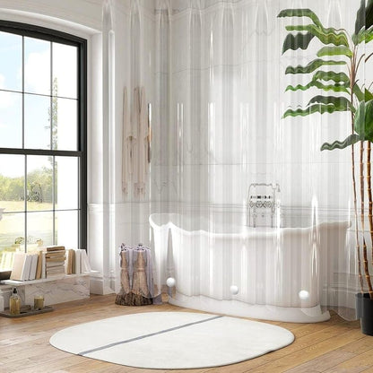 3-pack shower curtain magnets with silicone cover, rustproof and silent, prevents curtain from blowing up, 1.5 inches